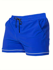 Men's Drawstring Basketball Training Shorts Solid Loose Shorts