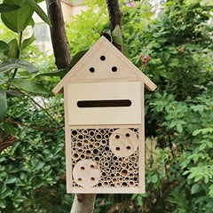 Wooden Mason Bee House Insect Hotel for Beneficial Insect Habitat