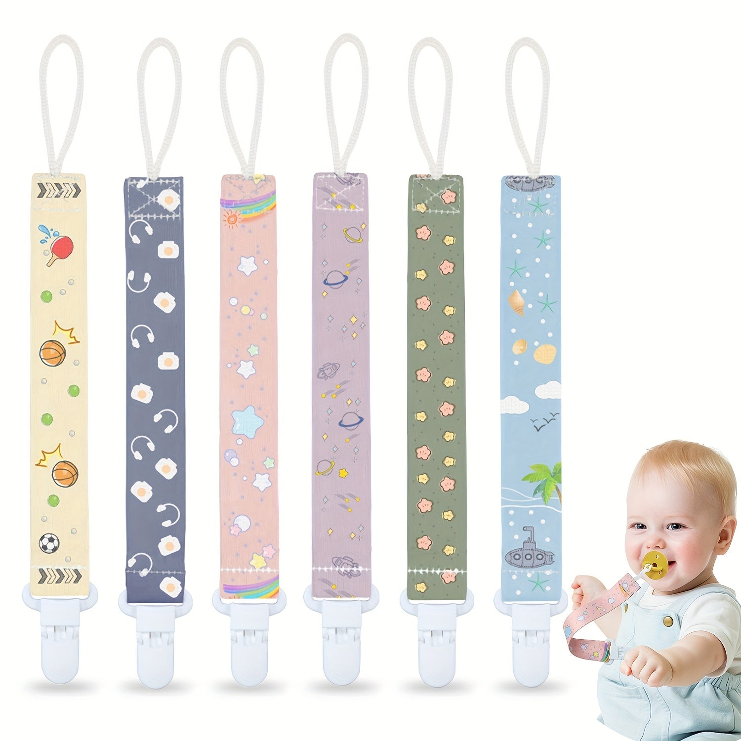 Baby Pacifier Clips Pacifier Holders And Leashes For Boys And Girls