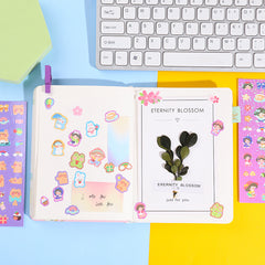 Cute Cartoon Animals Ribbon Sticker Set