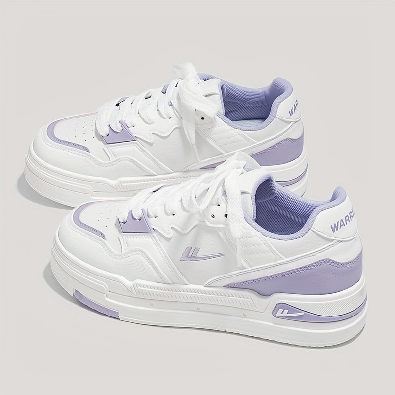 Platform Skate Shoes Colorblock Low Top Sports Shoes