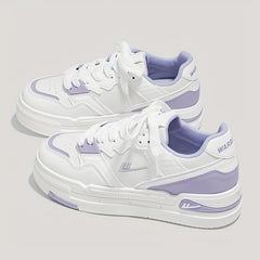 Platform Skate Shoes Colorblock Low Top Sports Shoes