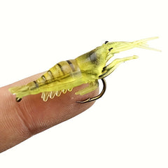 5pcs Bionic Soft Shrimp Lure with Hook for Freshwater & Saltwater