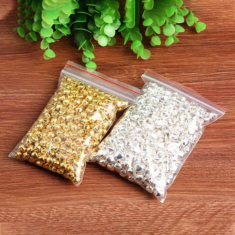 100pcs 6mm 14mm Golden Bells Christmas Decoration Small Bell Windbell Pendant