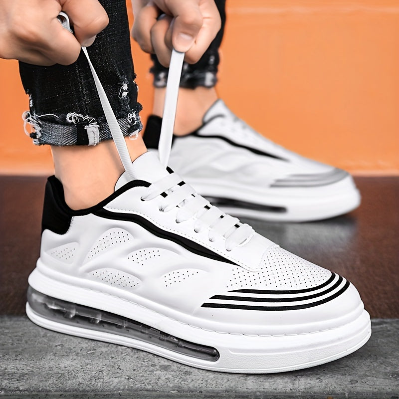 Men's Lace up Sneakers Air Cushion Comfort Walking Shoes