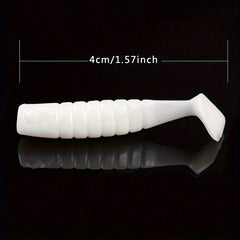 20pcs Paddle Tail Soft Lure Swimbait Fishing Accessories