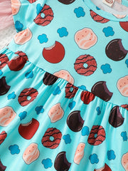 Baby Girls Cookie Graphic Print Dress