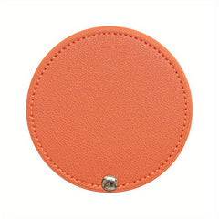 Compact Round Makeup Mirror with Cover Single Sided