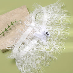 Lace Leg Band Sexy Elastic Leg Straps With Butterfly Shape Ghost Face Ornament