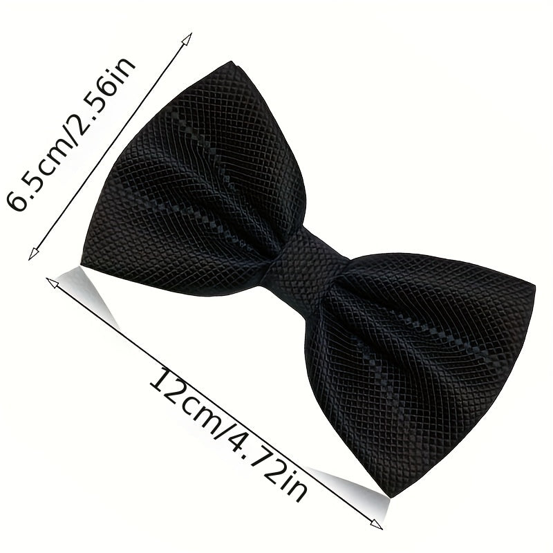 Men's Wine Red Plaid Business Wedding Bow Tie