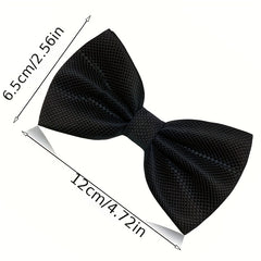 Men's Wine Red Plaid Business Wedding Bow Tie