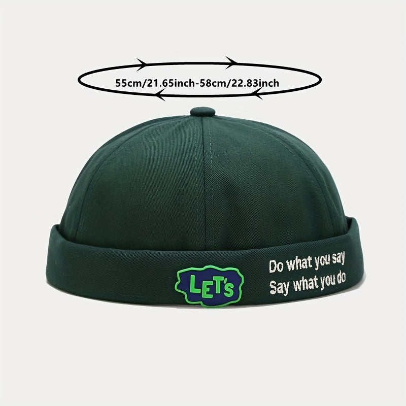 Alphabet Pattern Beanie Hat Hip hop Hat Melon Skin Hat