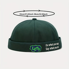 Alphabet Pattern Beanie Hat Hip hop Hat Melon Skin Hat