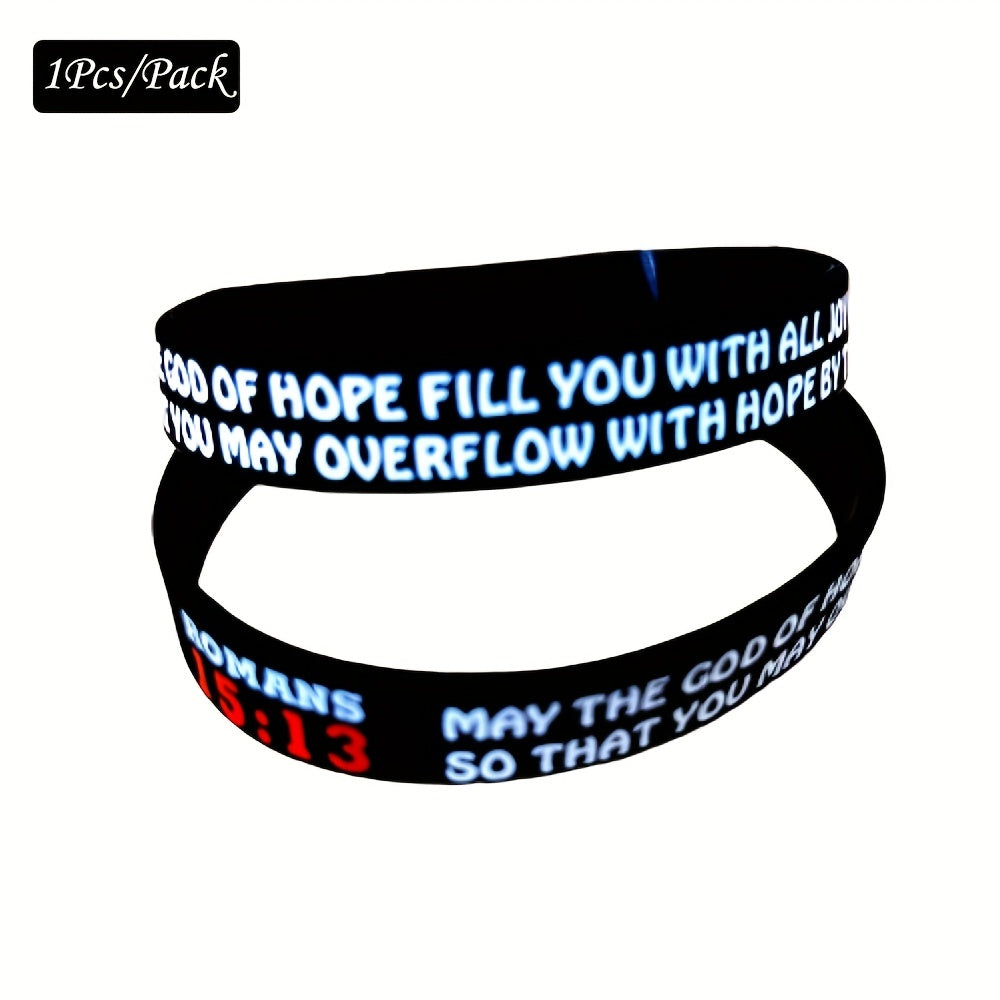 Bible Silicone Bracelet Waterproof Wristband Inspirational Religious Jewelry