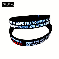 Bible Silicone Bracelet Waterproof Wristband Inspirational Religious Jewelry