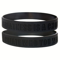 4PCS Rubber Wristband Bracelet Sports Bracelet
