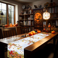 Polyester Halloween Pumpkin Table Runner - Holiday Decor