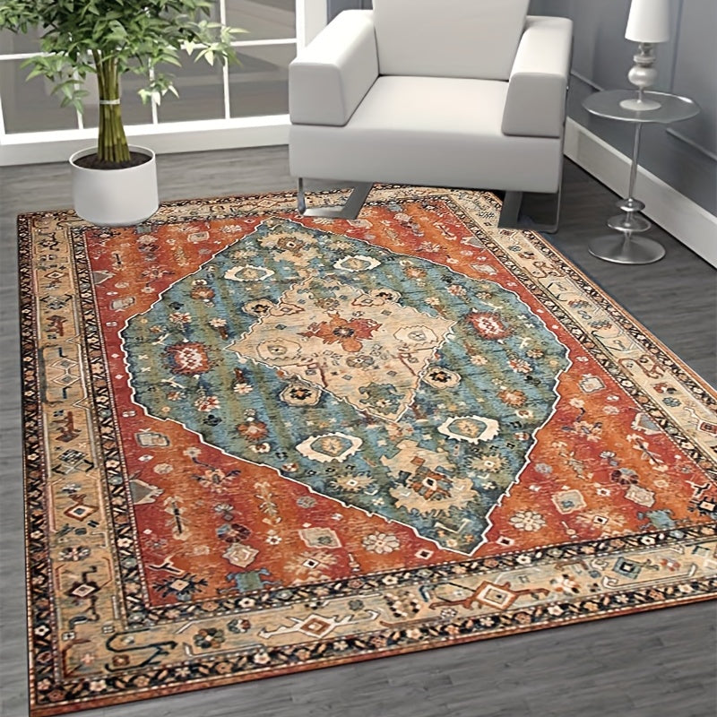 Vintage Boho Shaggy Area Rug for Living Room Bedroom