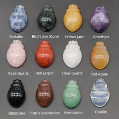 Carving Dung Beetle Natural Healing Crystal Jewelry Desk Decor Children Gift