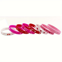 Heart Pattern Bracelet Silicone Party Gift Holiday Bracelet
