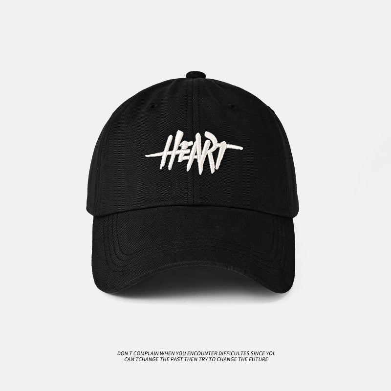 Heart Embroidery Baseball Cap Casual Sports Hat Adjustable Lightweight