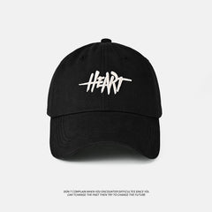 Heart Embroidery Baseball Cap Casual Sports Hat Adjustable Lightweight
