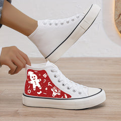 Gingerbread Print Plush Lined Sneakers