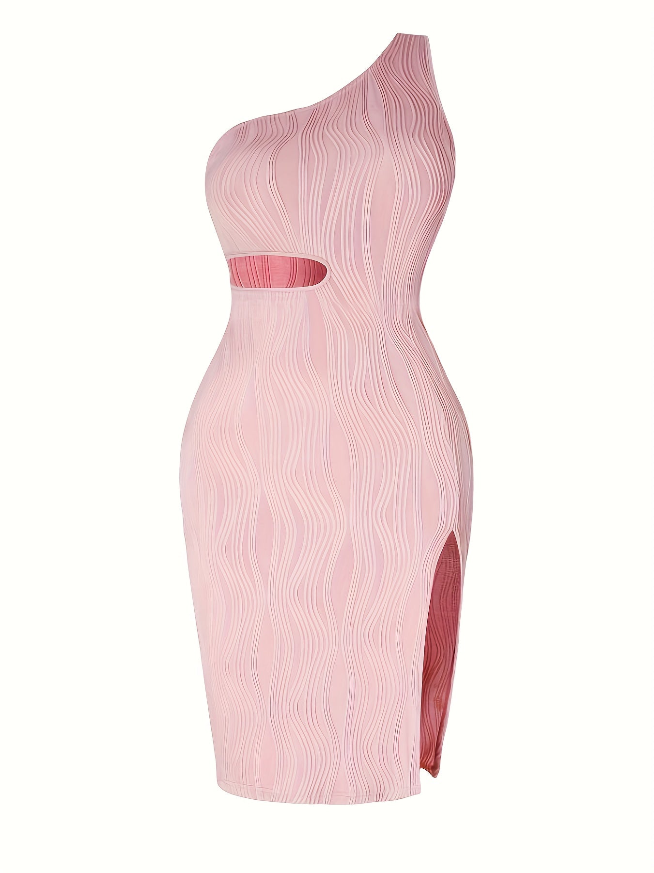 Sexy Dress Women's Plus Textured One Shoulder Tank Dress
