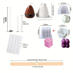 Geometric Silicone Aromatherapy Candle Mold Kit