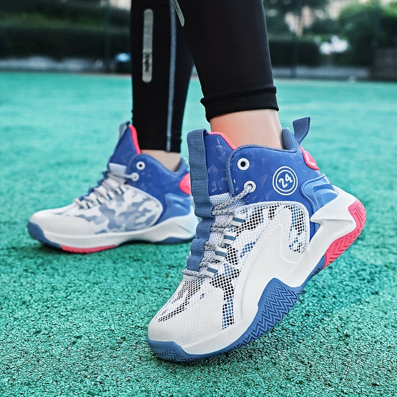Boys' High Top Basketball Shoes for Outdoor Activities