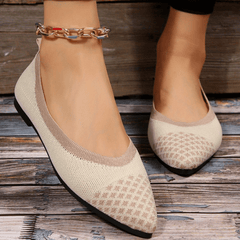 Plaid Canvas Ballet Shoes Pointed Toe Slip on Comfortable Spring Shoes