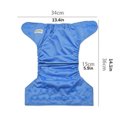 Reusable Cloth Diaper for 9-14kg Babies Adjustable & Washable