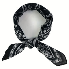 Vintage Paisley Print Bandana Square Scarf Neckerchief Head Wrap