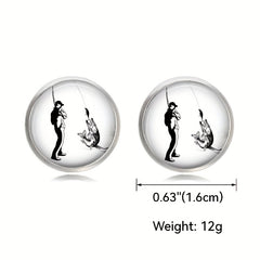 Fishing Cufflinks Stainless Steel Cufflinks