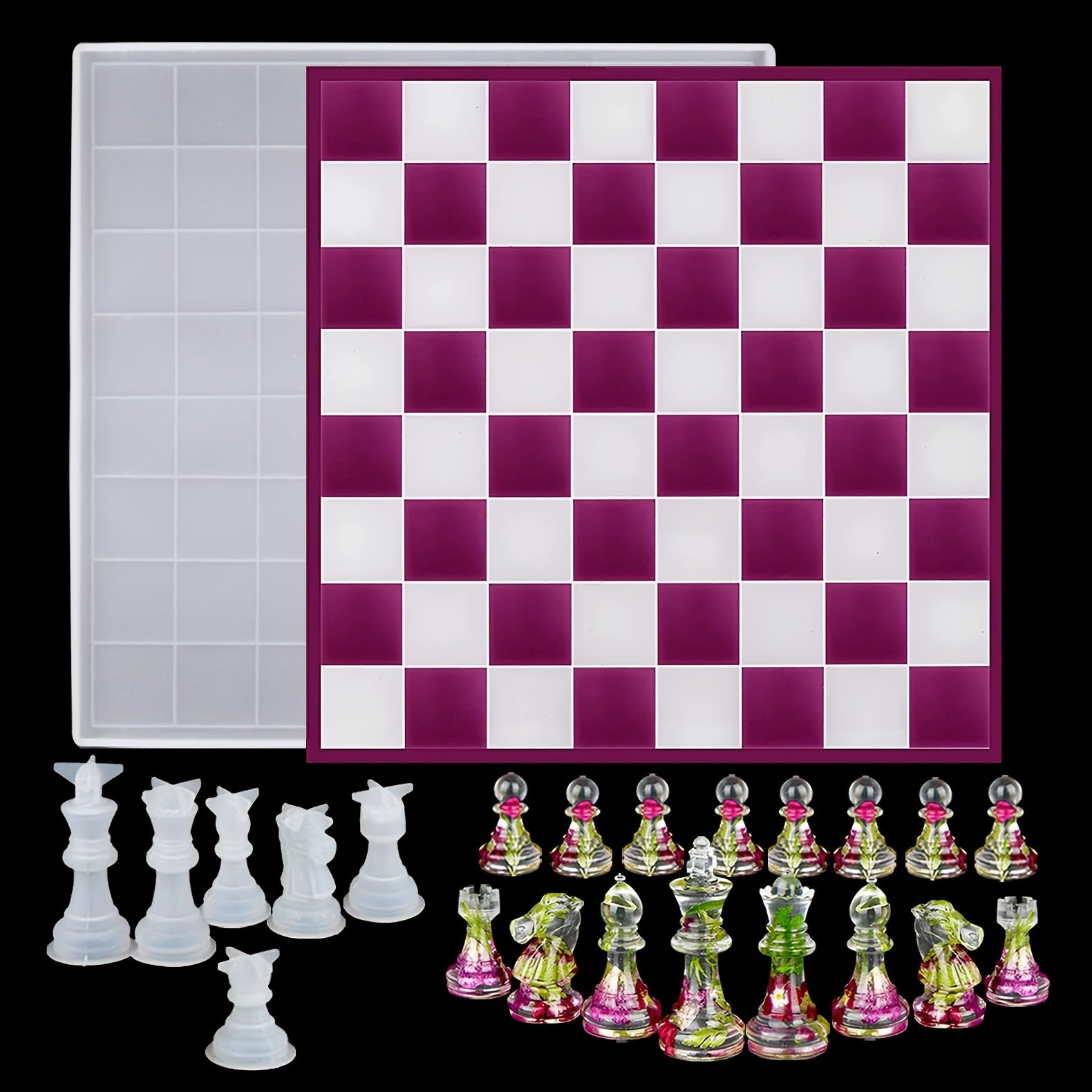Large Checkerboard Silicone Mold for Game Props Making