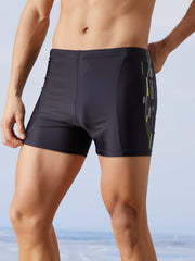 Solid Men's Boxer Sports Swimming Trunks Beach Shorts Surfing Beachwear