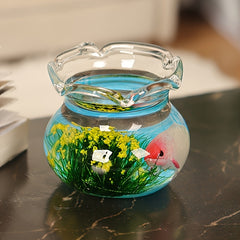 Dollhouse Glass Aquarium Model Goldfish Tank - Small Spaces & Holidays Decor