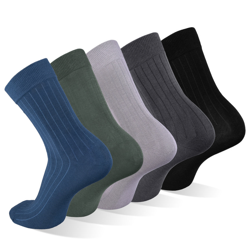 5pairs Men's Mid Calf Running Socks for Shoes Sports Tennis Sneakers