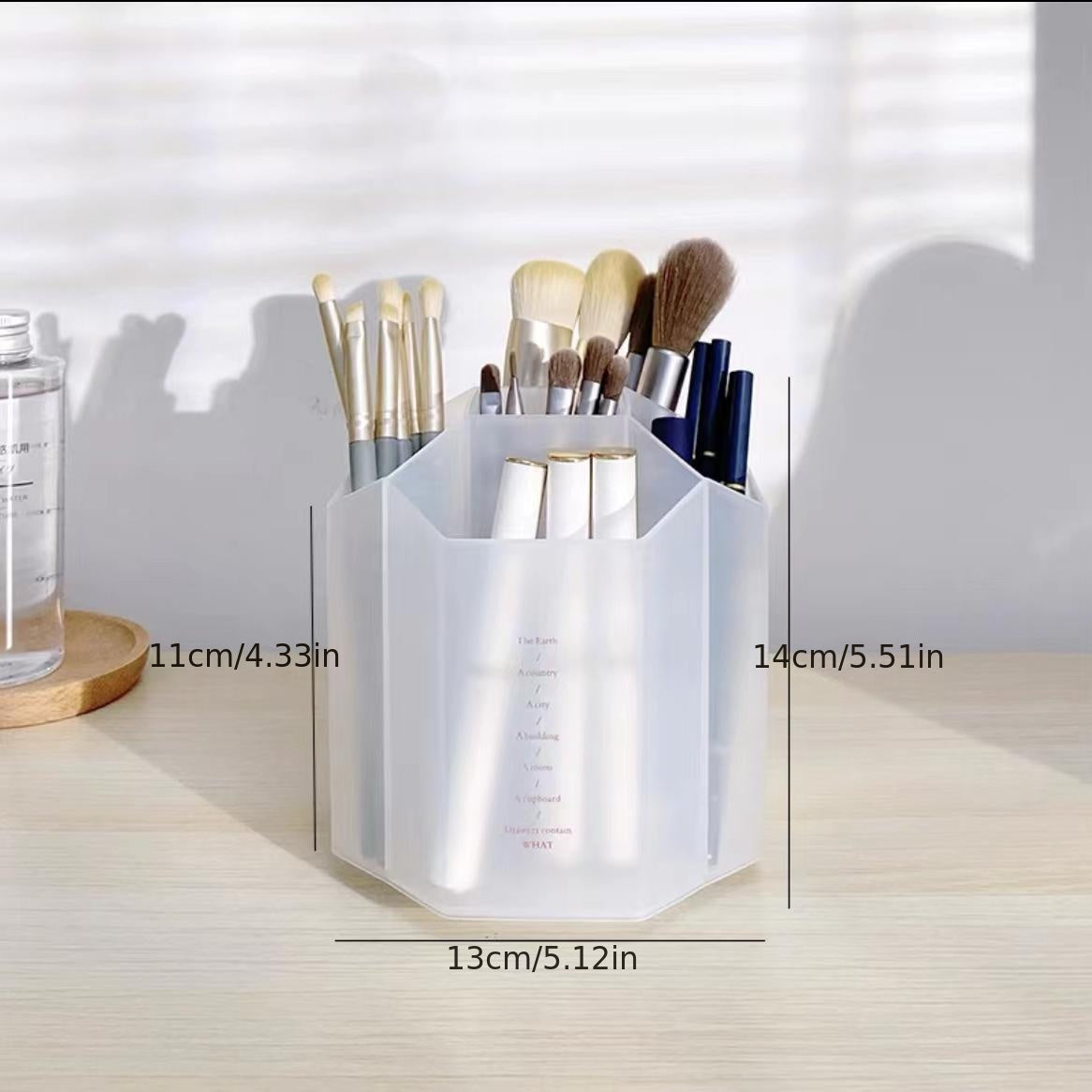 5 Compartment Rotating Makeup Brush Holder