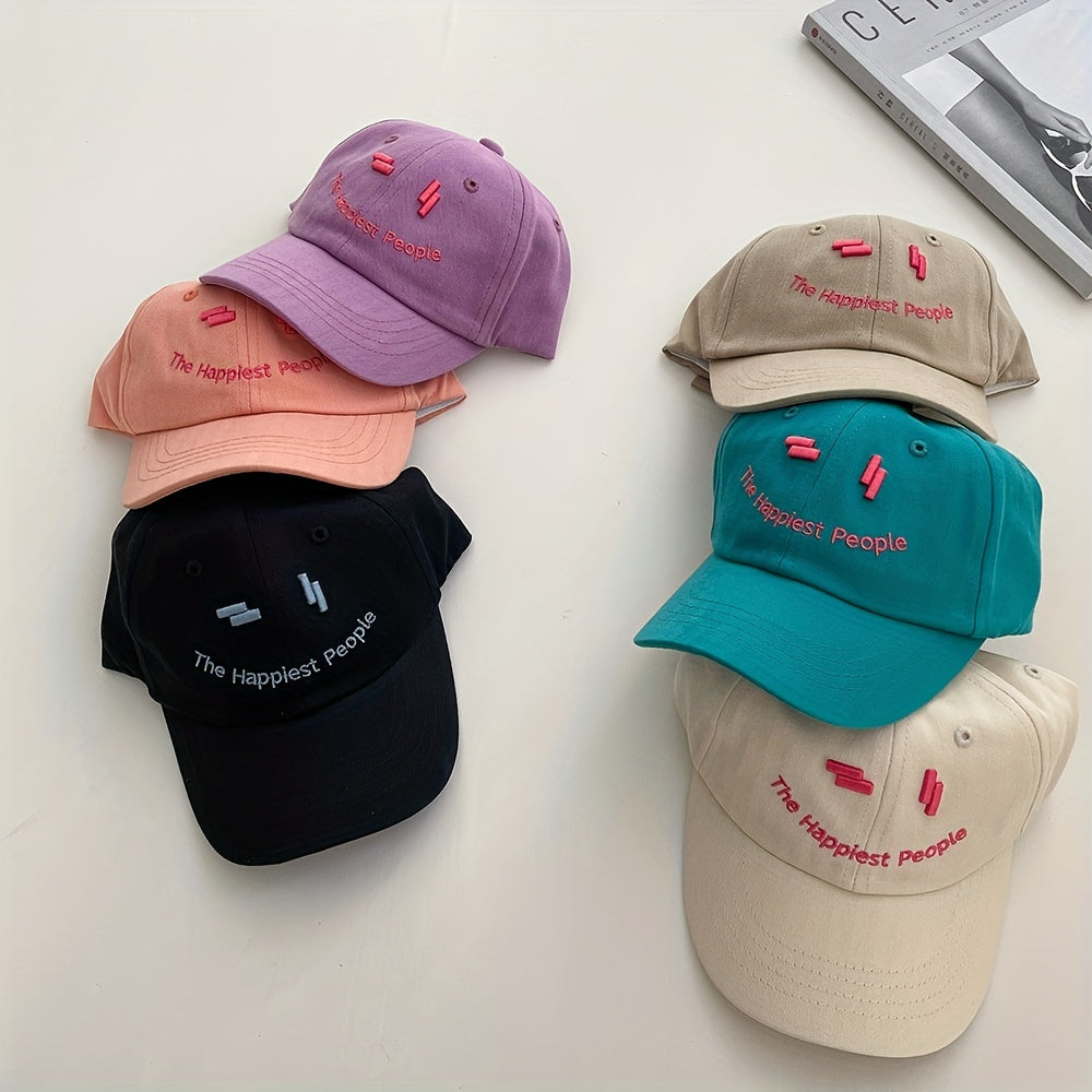 Kids Sunshade Baseball Cap with Embroidery for Outdoor Activity