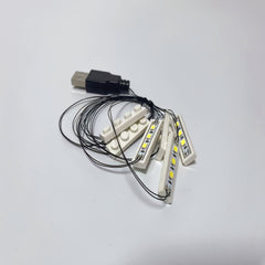 LED Building Block Lighting Kit 4 Warm 1x4 Bricks