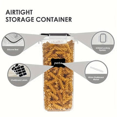 7pcs Kitchen Sealed Jar Cereals Storage Box Plastic Container
