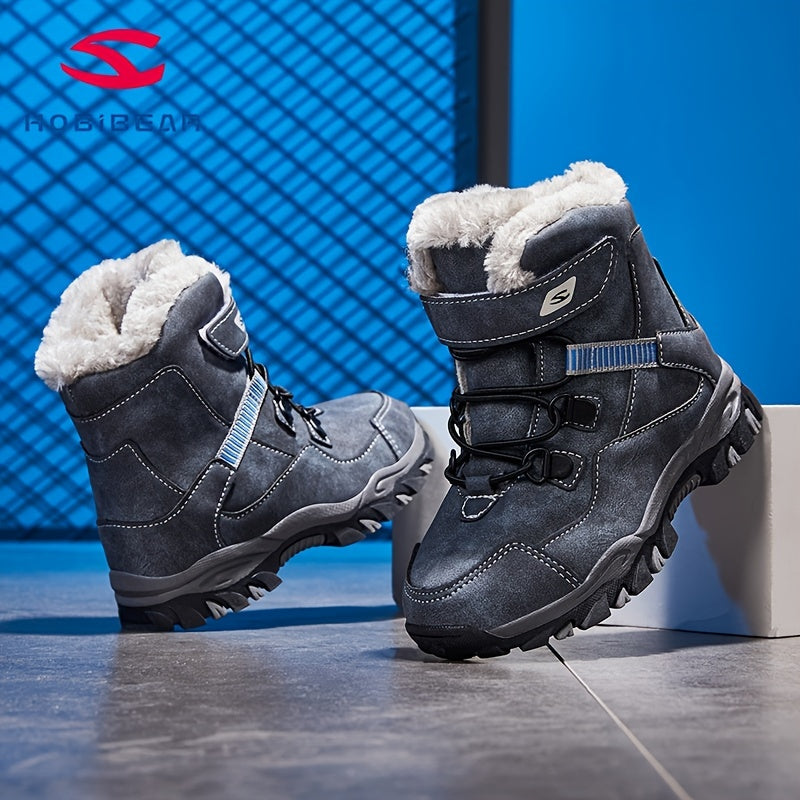 Men's Warm Fleece Snow Boots Non slip Ankle Boots