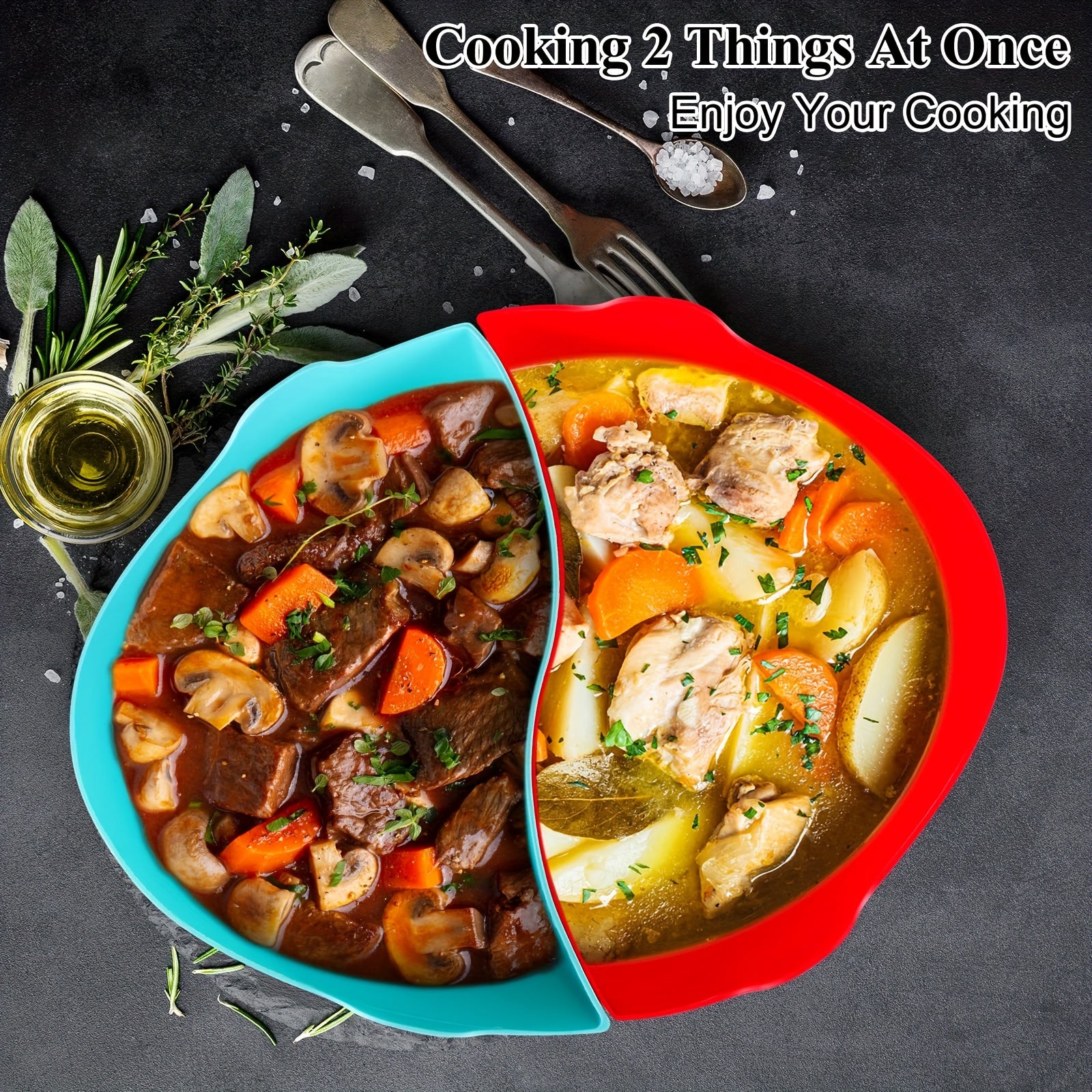 Silicone Slow Cooker Liner for Crock Pot 6 QT Oval Slow Cookers