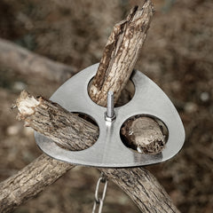 Stainless Steel Camping Tripod Board with Chain for Picnic Tripod Grill