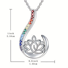 7 Chakra Pendant Yoga Chakra Healing Stone Necklace Women's Energy Balance