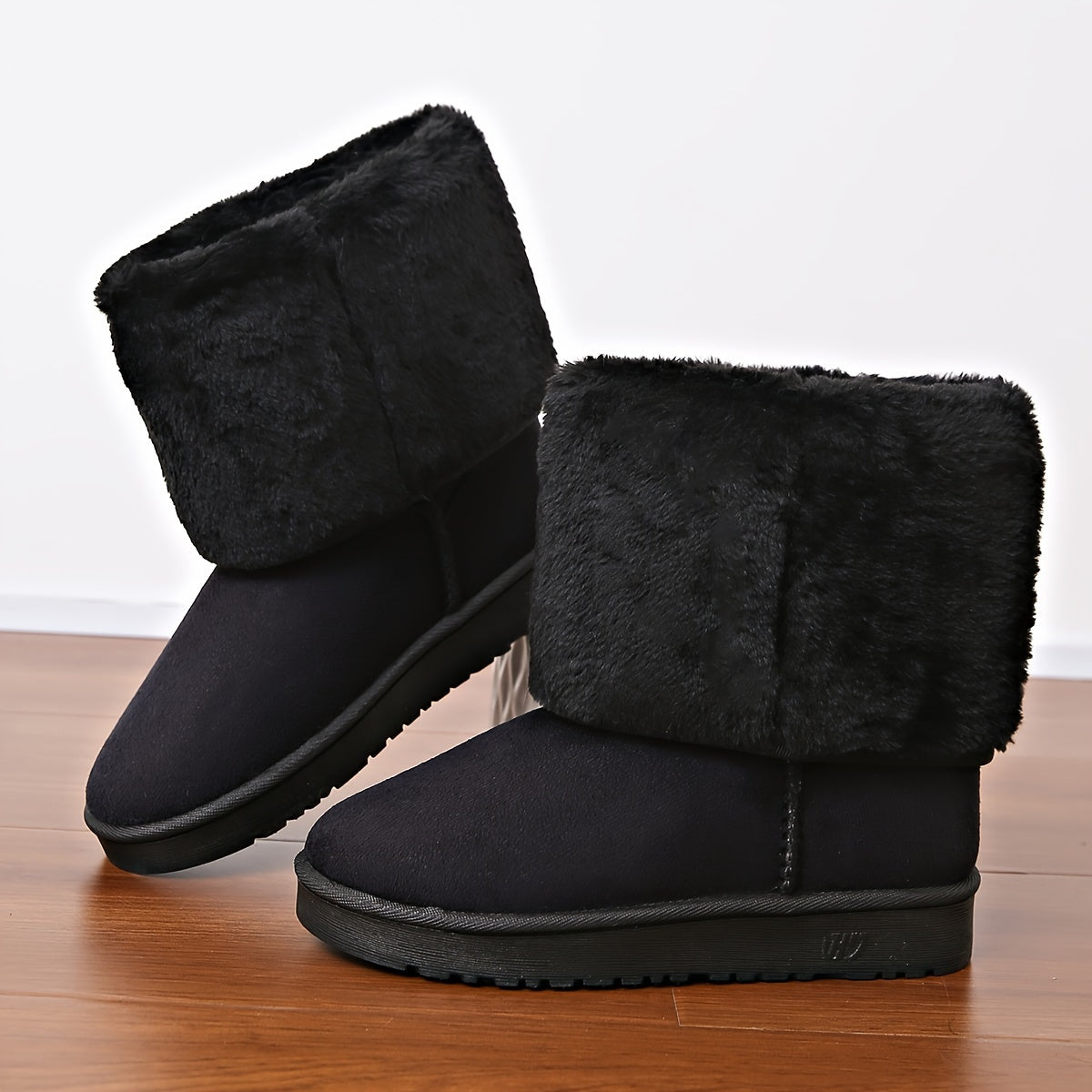 Thick Fur Lined Snow Flat Boots for Women
