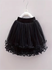 Princess Tutu Skirt with Pearls and Flower Fringes for Party
