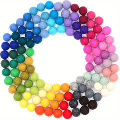 20pcs Felt Pom Poms 2 cm Wool Felt Balls Multiple Colors Bulk Small Puff