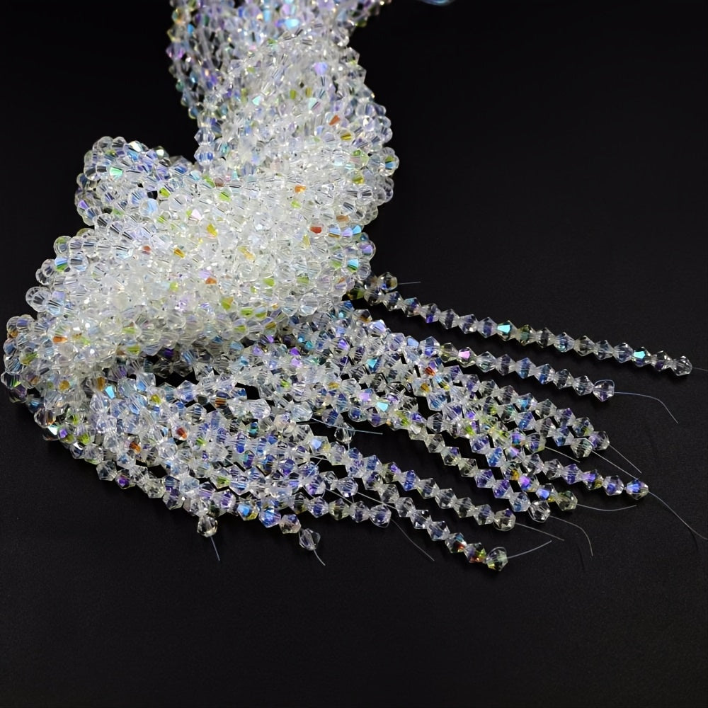 Glass Crystal Bicone Shaped Beads for DIY Bracelet Earring Making
